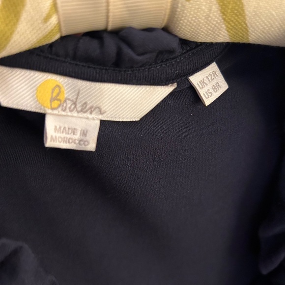 Boden size 8 Ruffle fixed wrap Navy dress - Picture 3 of 4